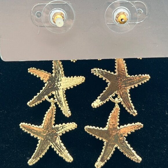 Sugarfix By Baublebar Pink Rhinestone Starfish Drop Earrings Nickel Free - Picture 4 of 6